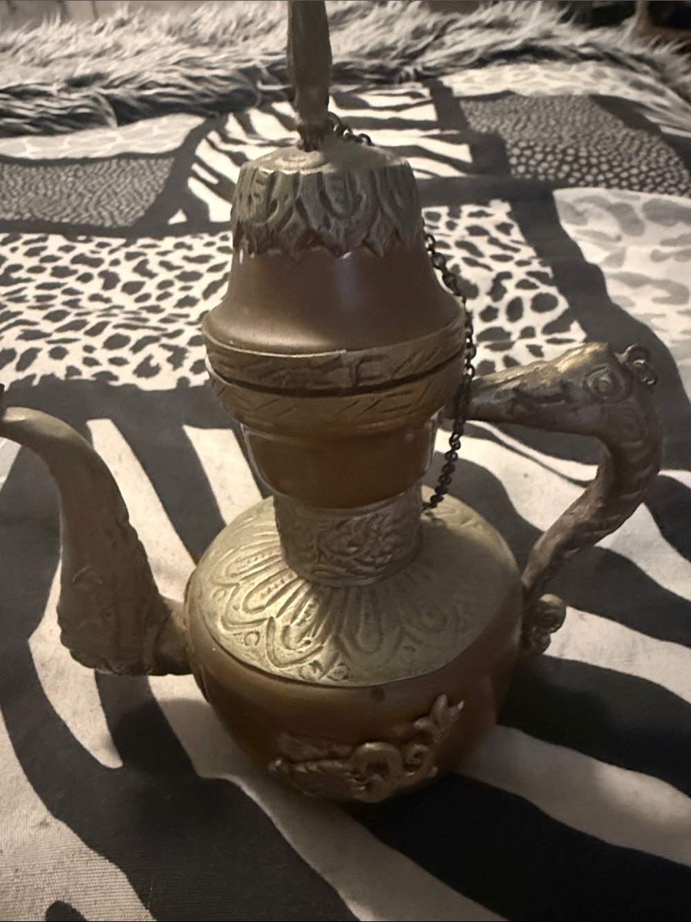 vintage Tibetan or Himalayan ritual ewer or dragon teapot